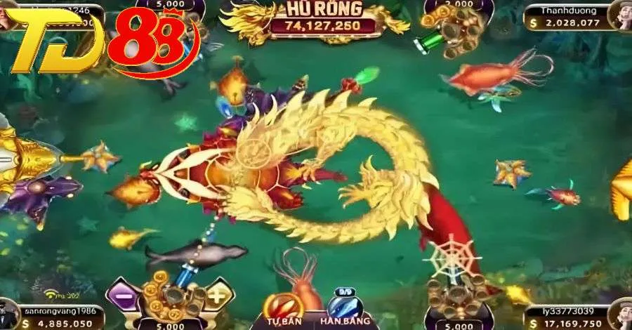 Bắn cá Thần Rồng áp dụng mức thưởng khủng cho từng mục tiêu