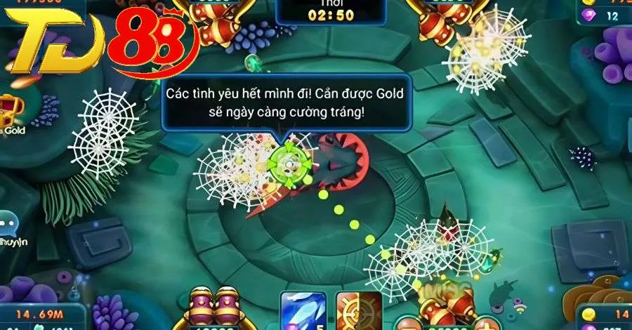 Sử dụng súng có tính sát thương mạnh để tiêu diệt các đàn cá khủng