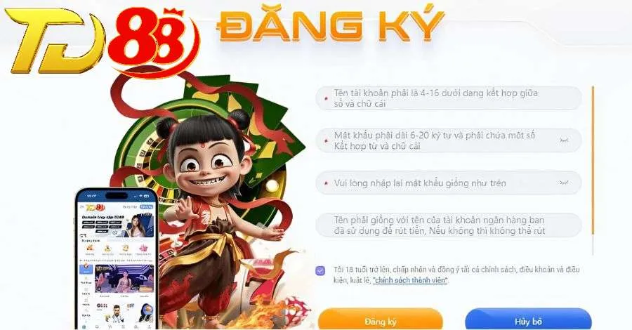Tiến trình đăng ký TD88 hoàn tất trong 3 bước đơn giản